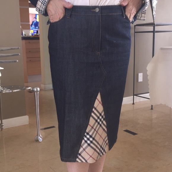 Burberry Dresses & Skirts - HP❤️BURBERRY JEAN SKIRT